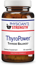 Physician's Strength ThyroPower - 90 Capsules - Key Nutrients to Support Normal Healthy Thyroid Function - 45 Servings
