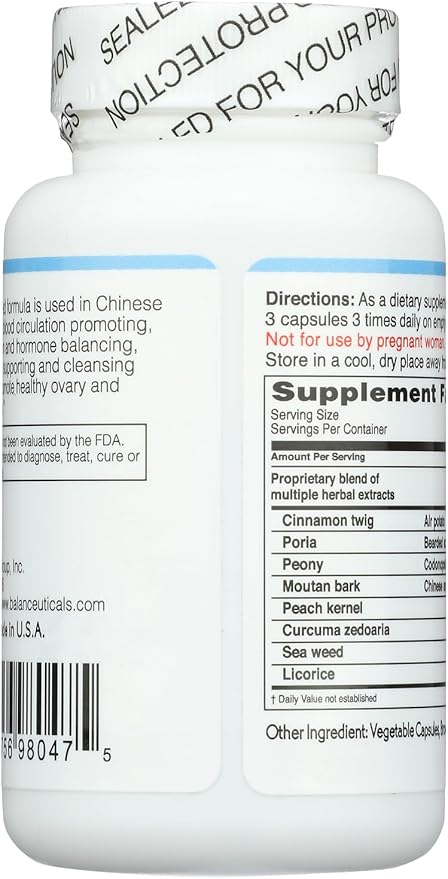 Ovary &amp Uterus Clean 500 mg Dietary Supplement Capsules 60-Count Bottle