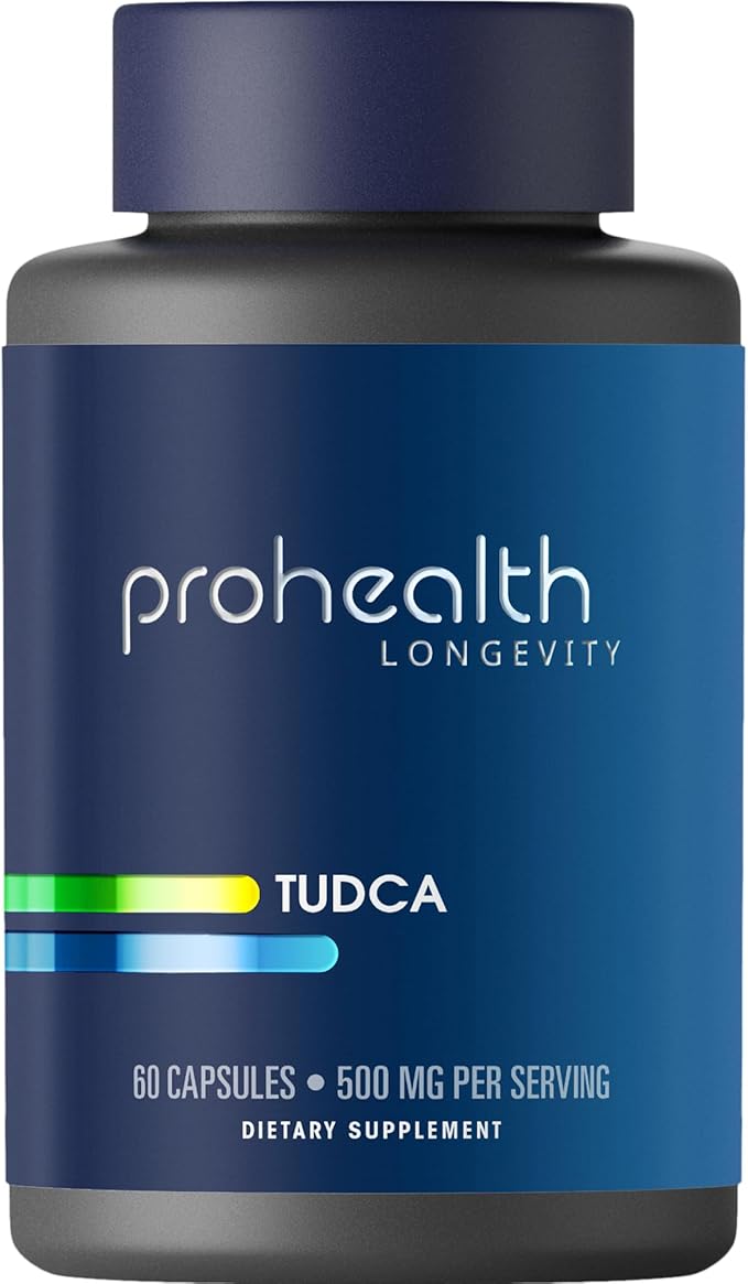 ProHealth Pure TUDCA | Clinically Studied | Third-Party Tested | 500 mg per Serving 60 Capsules