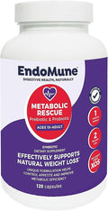 Endomune Metabolic Rescue Prebiotic and Probiotic - Physician Formulated - 120 Vegetarian Capsules - Weightloss Supplement