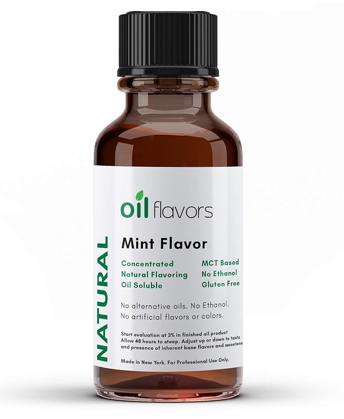 Mint Flavor 4oz | Oil Soluble Flavoring | MCT Based - Flavor Your Oil