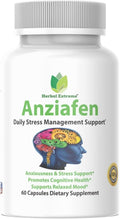 Anziafen Mood Modifying Herbal Supplement 60 Capsules 831 mg Crenulata Extract Lutein Ashwagandha Chamomile Gaba Lemon Balm Chinese Skullcap