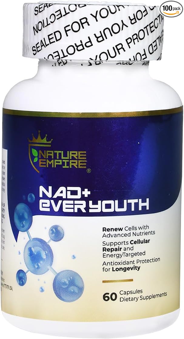 NAD+ Cellular Renewal Anti-Aging 4 in 1 Complex Supplement with L-ErgothioneineNicotinamide Riboside (NR) &amp NAD+ European Bilberry Antioxidant Support for Energy &amp Aging 60 Capsules