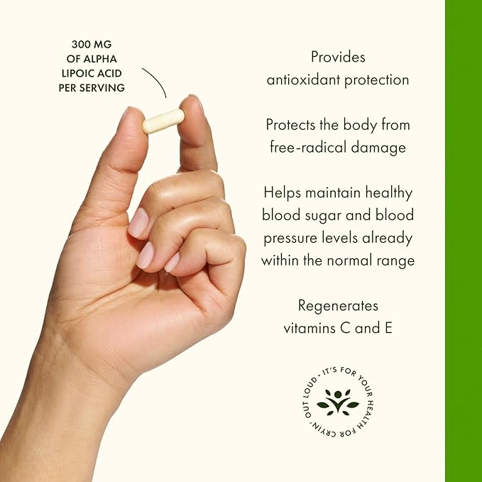 Swanson Alpha Lipoic Acid Antioxidant Supplement for Adults Seeking Free Radical Defense and Cellular Protection - 300 mg (120 Vegan Capsules)