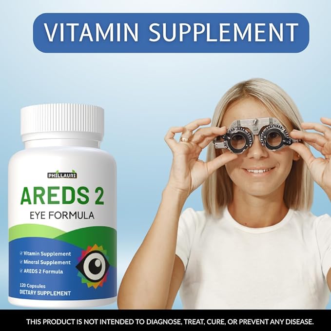 Areds 2 Eye Vitamins | Eye Vitamins Support Supplement | Eye Capsules | Eye Care Capsules for Men &amp Women 600 (Pack 5)
