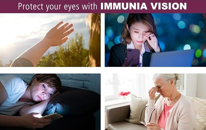 Immunia Vision. Lutein Wild Blueberry and Elderberry Concentrate. Eye Health Antioxidant Supplement. Concentrated Formula. Delicious Taste. 5 ml/Day. (3-Pack)