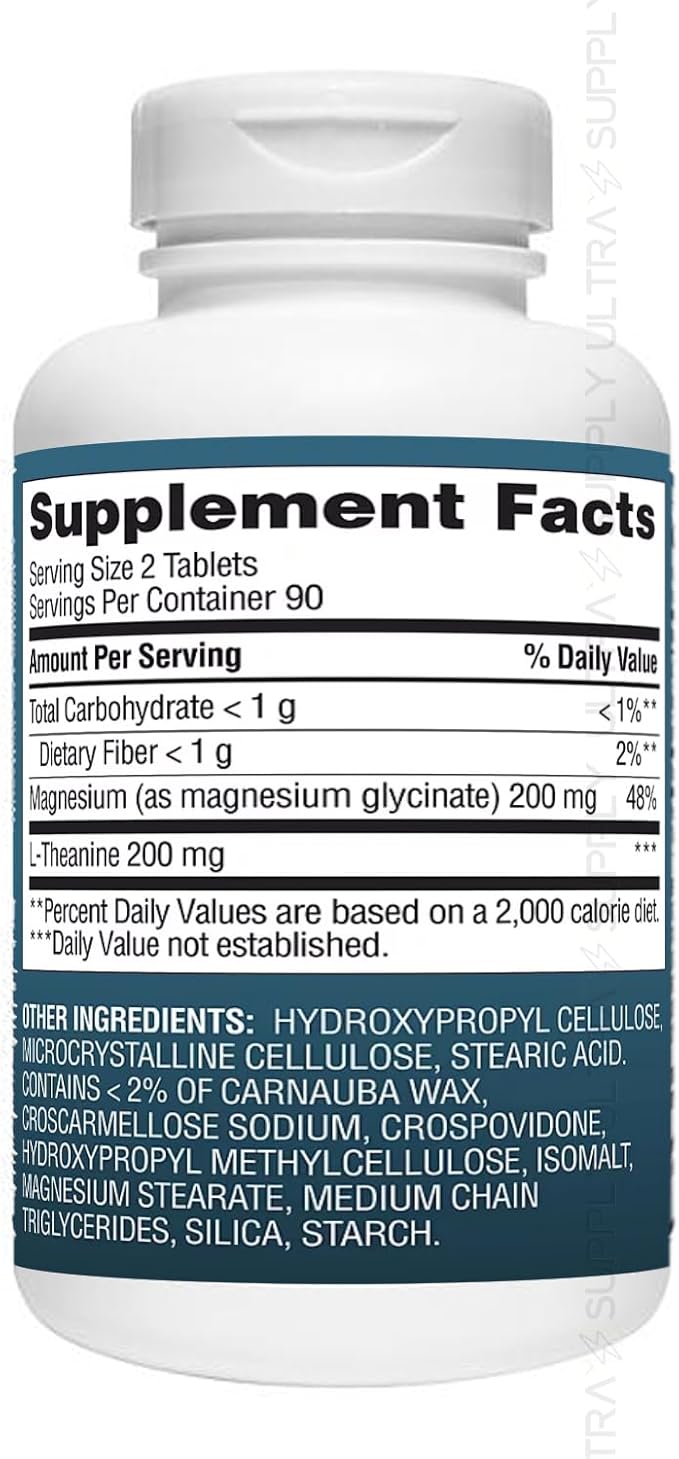Members Mark Magnesium Glycinate (180 Count.) with L-Theanine 200 mg – Supports Heart Bone Nerve Muscle Stress &amp Sleep Health