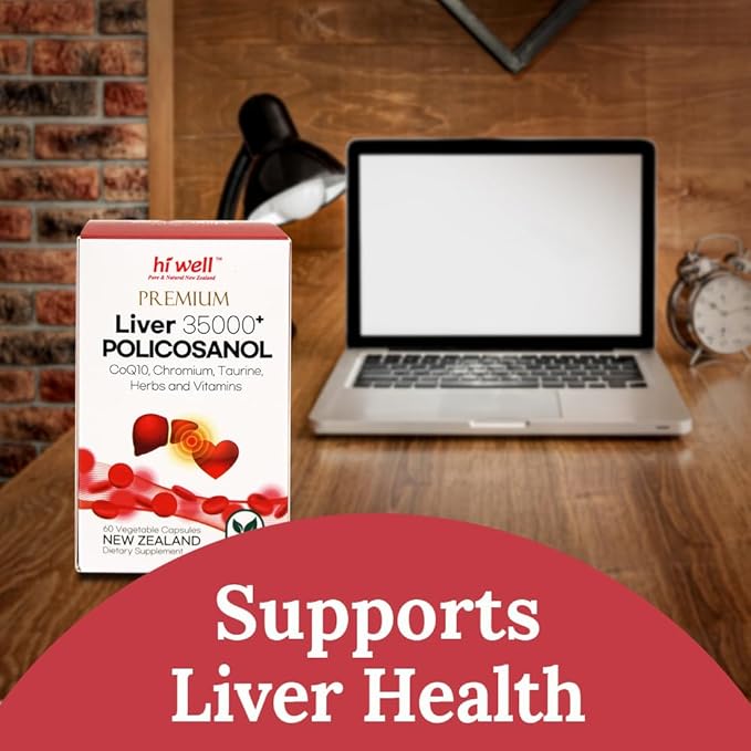 (Pack of 2) Hi Well Premium Liver 35000+ Policosanol 33.4mg 60Vegetarian Capsules