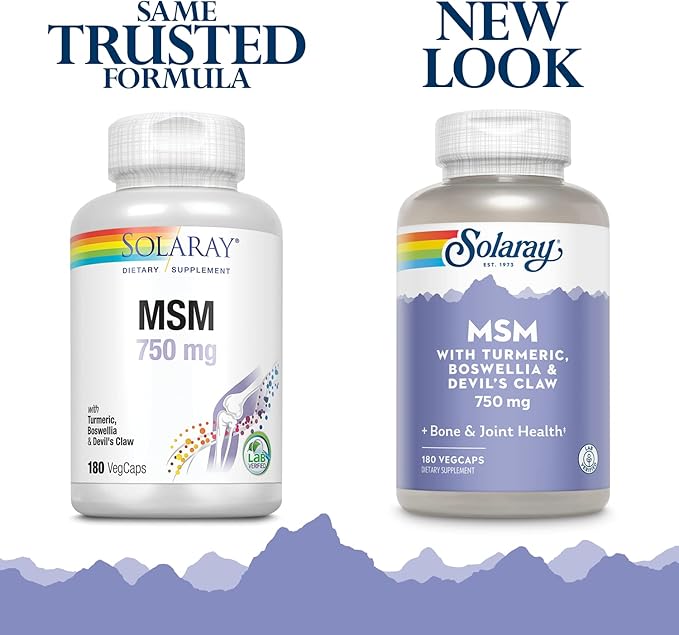 Solaray MSM Capsules 750 mg 180 Count
