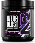 NutraBio Intra Blast Bcaa Powder Amino Acid Supplement Electrolyte &amp Hydration Blend Intra Pre Workout &amp Muscle Recovery 20g Eaa Amino Acids Powder 5g Glutamine- Grape Berry Crush 30 Ser