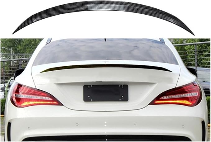 Glossy Black Car Rear Trunk Spoiler Wing Decklid Lip Compatible With Benz CLA Class C117 CLA200 CLA260 CLA45 AMG 2013-2019 (Color : Carbon black)