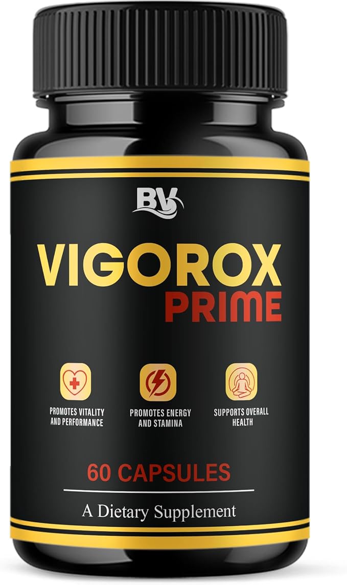 BLUE VIBE Vigorox Prime Maximum Strength Daily Overall Health Management Support Supplement Formula VigoroxPrime Premium Energy and Overall Support Supplement Pills (1 Pack - 60 Capsules)