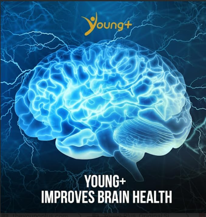 Young+ Glutathione Glutamic Acid and Collagen. Antioxidant Supplement - 1000mg 60 Capsules