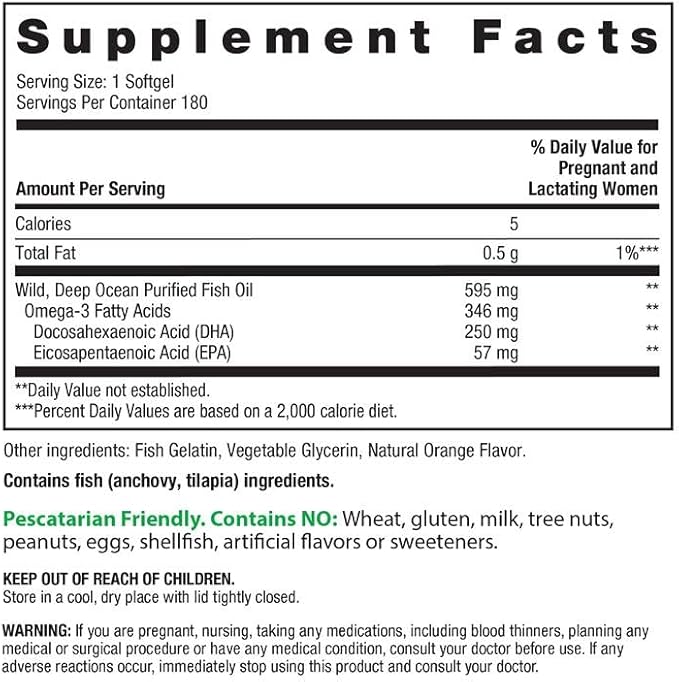 Rainbow Light Prenatal DHA Vitamins for Women | 180 Softgels | Ultra Omega 3 Fish Oil (EPA &amp DHA) | Supports Brain &amp Eye Health for Mom and Baby | for Pregnancy &amp Nursing