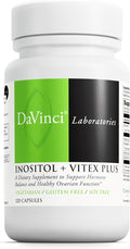 DAVINCI Labs - Inositol + Vitex Plus - A Dietary Supplement to Support Hormone Balance and Healthy Ovarian Function - Vegetarian Gluten Free Soy Free - 120 Capsules