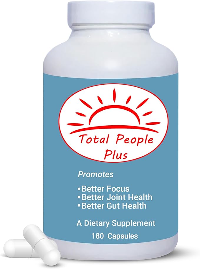 Total People Plus - Multivitamin &amp Minerals for Adults - Dietary Supplements Rich in Major Minerals with Mix of Vitamins A D and E - Boosts Energy and Vitality - 180 Capsules