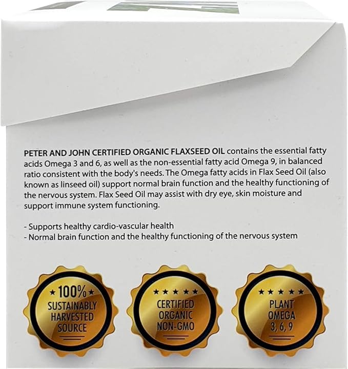 Peter John Organic Flaxseed Oil 1000mg 200 Softgel Capsules (3)