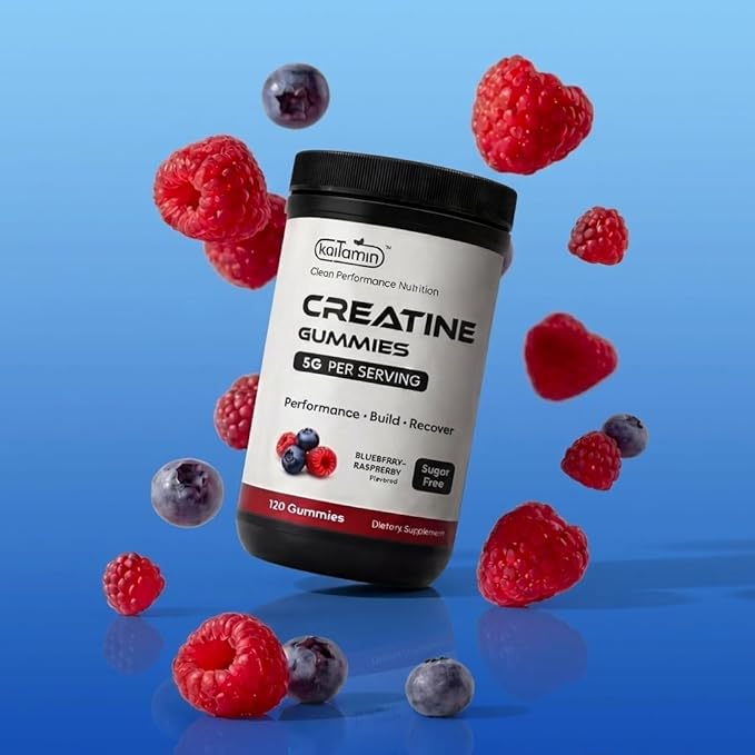 Creatine Monohydrate Gummies 5g – Sugar Free Vegan Halal Non-GMO – Muscle Strength Recovery &amp Brain Health – for Women &amp Men – 120 Count 30 Servings