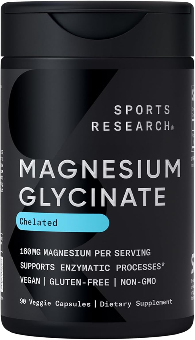 Sports Research® Multivitamins Pack - 160 mg Chelated Magnesium Glycinate + Triple Strength Omega-3 Fish Oil 1250 + Vegan Vitamin D 5000iu &amp Mk7 Vitamin K 100mcg