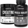 Jacked Factory Creatine Monohydrate Powder 150g - Creatine Supplement for Muscle Growth Increased Strength &amp Essentials Muscle Builder - Daily Muscle Builder with PeakATP (30 Capsules)