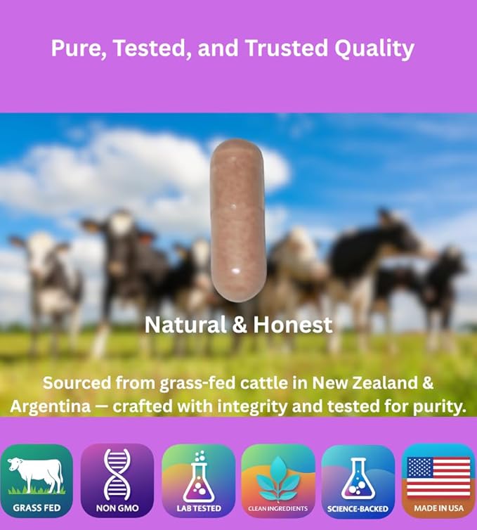 Grass Fed Beef Organ Complex for Women – Liver Heart Kidney Supplement – Whole Food Nutrition for Energy &amp Vitality – Non-GMO Hormone-Free – 120 Capsules Made in USA