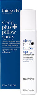 THISWORKS sleep plus pillow spray Fast-Acting Natural Rest with with Essential Oils of Lavender Vetivert and Camomile 100ml 3.3 fl oz