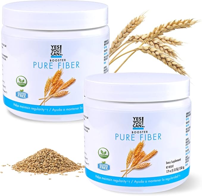 Yes You Can! Shake Booster Pure Fiber Add to Complete Meal Replacement Shakes or Protein Shakes Boost Shake with Sugarcane Fiber and Acacia Gums Protein Shake Booster - Pure Fiber (4 Pack)