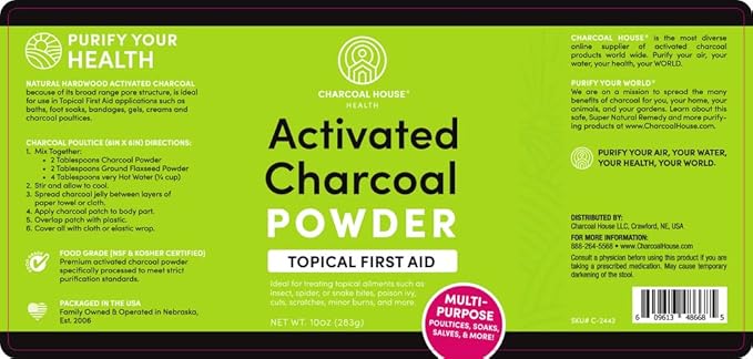 Charcoal Powder &amp Book Special Starter Kit - Hardwood Powder &amp Charcoal Remedies The Complete Handbook of Medicinal Charcoal and Its Applications