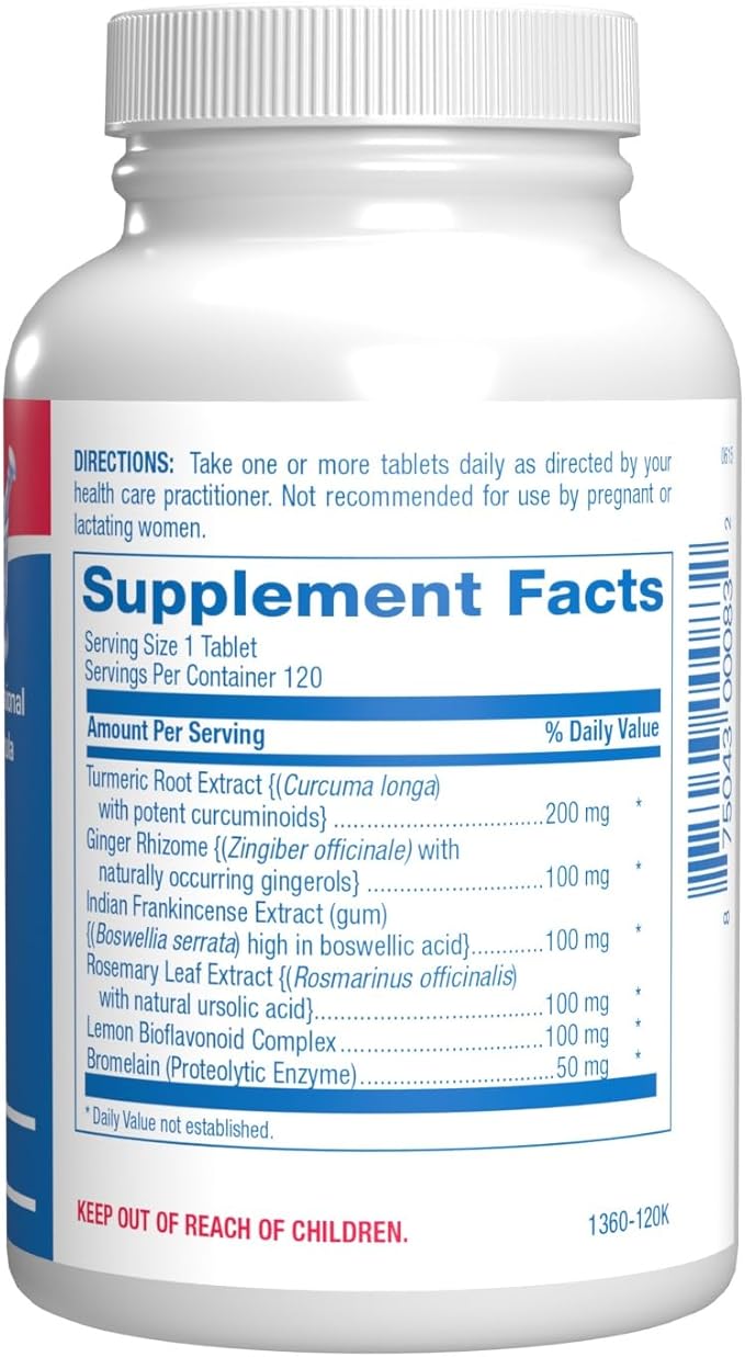 Pro ENZ Joint Support Supplement - Clinical Formula Turmeric Boswellia Supplement for Joint &amp Cartilage Mobility and Comfort Support Plus Eicosanoid Management with Proteolytic Enzymes (120 Servin