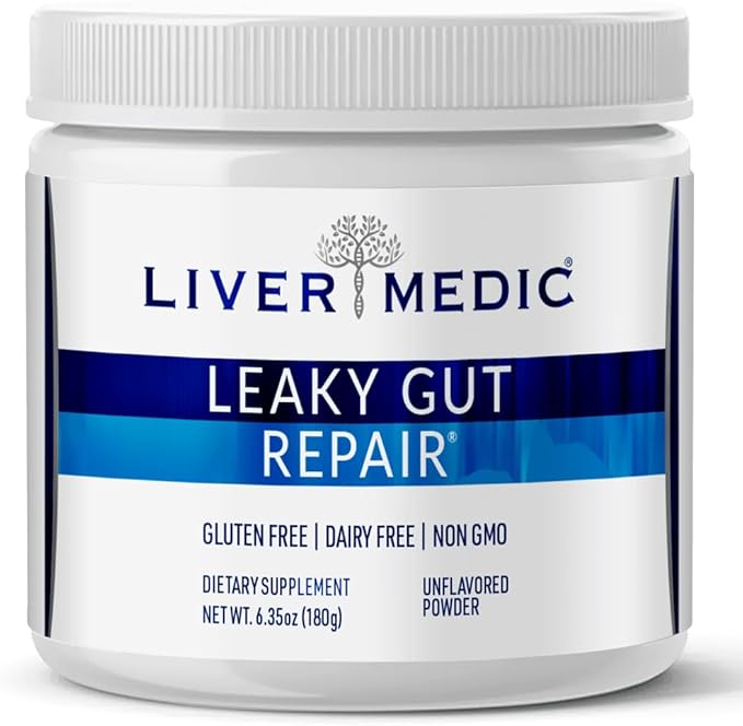 Leaky Gut Repair Supplement - Glutamine Slippery Elm Quercetin Licorice Root. Supports IBS Heartburn Bloating Gas Constipation SIBO Energy Levels Skin Unflavored Powder 180g
