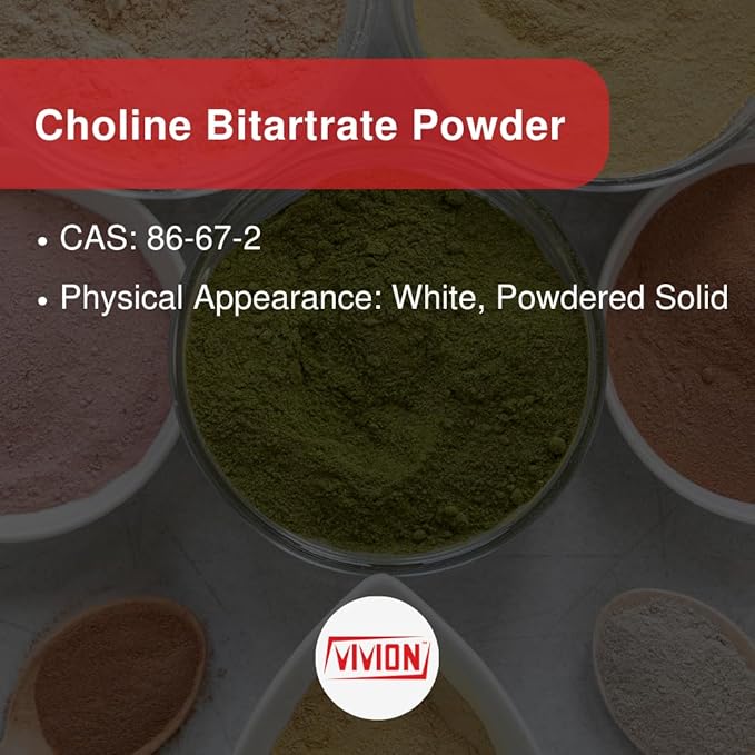 Choline Bitartrate (DL+) Food Grade Coated - Bulk 25 kg (55 lb) - Nootropic Supplement Ingredient