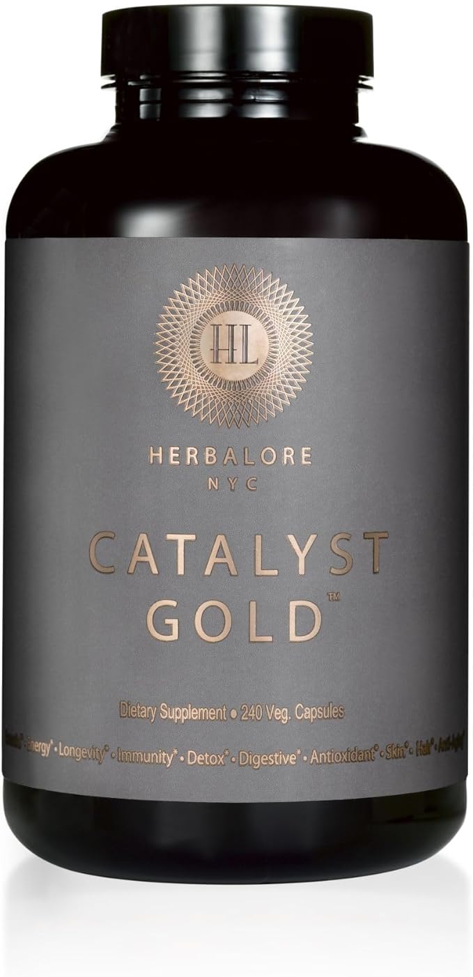 Natural Catalyst Gold Superfood Supplement | for Immunity Digestion Hair Skin and Nails (240 Capsules)