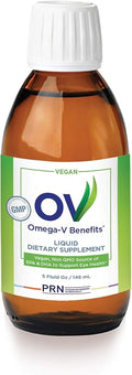 Omega-V Benefits Liquid Omega 3 Supplement - 5 oz 30-Day Supply - Vegan Supplement with 1000mg EPA &amp DHA for Eye Health
