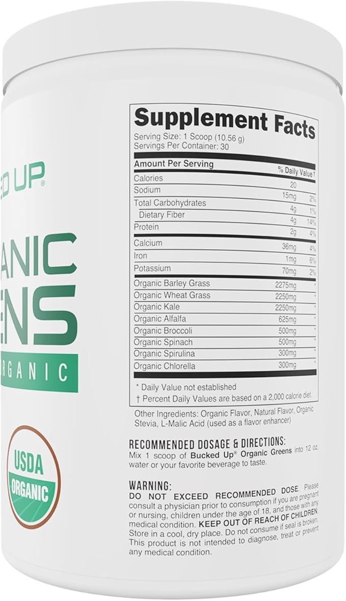 Greens Superfood Powder Mixed Berry | 8 Most Essential Mixed Greens | Certified 100% Organic | Chlorella Spinach Kale Spirulina Alfalfa Broccoli Wheat Grass &amp Barley Grass | 30 SERV | 11.17