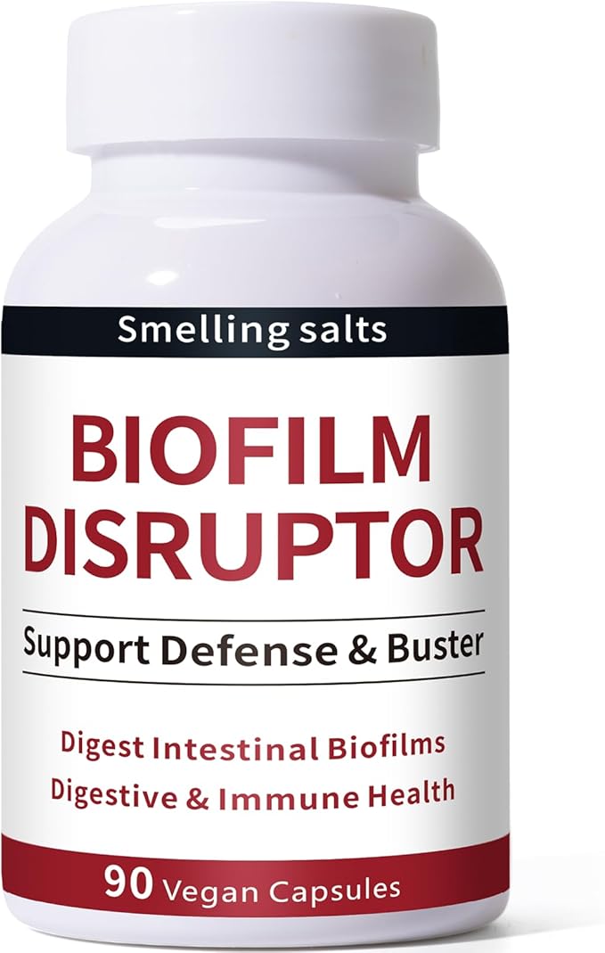 Biofilm Disruptor UTI Defense Gut Detox Cleanse W/Lipase &amp Glucoamylase Defense &amp Buster for Gut &amp Immune Health Enzymes for Stomach Digestion - 60 Vegan Capsules