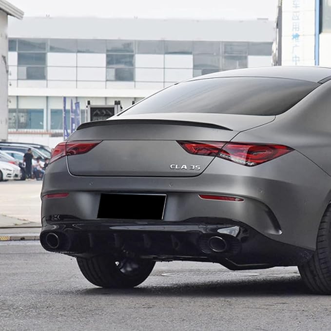 Rear Trunk Spoiler Wing Black For 2020-2024 Benz C118 CLA180 W118 CLA35 CLA45 AMG
