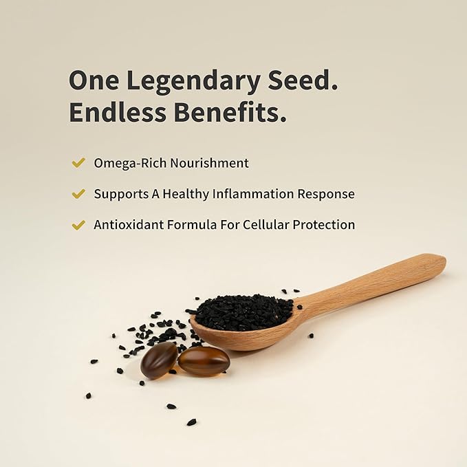 Snap Supplements Black Seed Oil Capsules – 100% Cold Pressed Organic Nigella Sativa – Supports Immune Health Detox Skin Hair Joints &amp Overall Wellness – 90 Softgels
