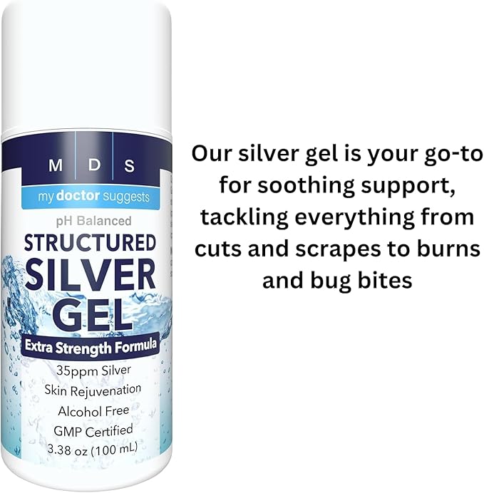 Colloidal Silver Gel Extra Strength - 35ppm Activated Colloidal Silver Gel for Maximum Potency - Made in USA - Structured Formula in a Convenient 4 Pack