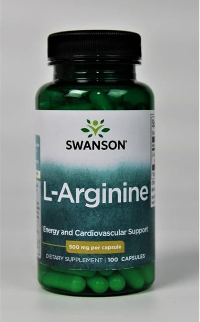 Swanson Amino Acid L-Arginine 500 Milligrams 100 Capsules (4 Pack)