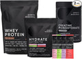 Sports Research Creatine Monohydrate Sugar-Free &amp Naturally Flavored Hydrate Electrolytes and Dutch Chocolate Whey Protein Powder