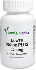 Iodine Plus 12.5 mg - 90 Vegetarian Capsules for Energy Mood &amp Healthy Body Function | Iodine Supplement for Strengthening Hair Nails &amp Teeth | Regulates Metabolism