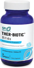 Klaire Labs SFI Health Ther-Biotic Factor 4-10b CFU Bifidobacterium Bifidum Probiotic with Breve Lactis &amp Longum - Immune + Gut Health Support - Hypoallergenic Bifidobacterium Probiotic (60 Caps)