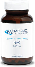 Metabolic Maintenance NAC 600 mg Capsules - N-Acetyl Cysteine 600 mg Supplement for Liver and Immune Support - Antioxidant Defense for Men and Women 50+ - 60 Capsules