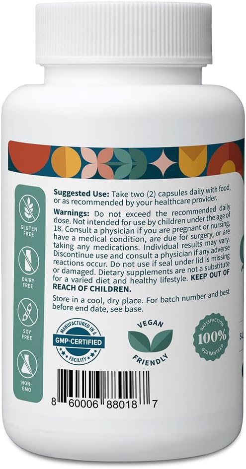 Pattern Wellness Quercetin Supplement with Bromelain - Immune Function &amp Cellular Health Support - Antioxidant &amp Whole Body Wellness - 180 Vegan Capsules