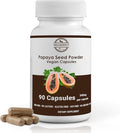 Papaya Seed Powder Capsules | High Papaya Enzyme (Papain) Content | Gluten &amp Lactose Free | Non-GMO | No Additives | Vegan | Nutritional Supplement | Quality Controlled (90 Capsules)