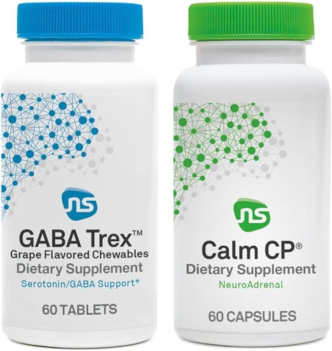 NeuroScience GABA Trex &amp Calm CP Duo - Supports Calm Cortisol Management and Sleep with L-Theanine Banaba Leaf &amp Phosphatidylserine