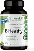 EMERALD LABS B-Healthy - Vegan Vitamin B Complex - Includes Methylated Folic Acid &amp Full Spectrum B Vitamins - Supports Immune Brain &amp Heart Health* - 120 Vegetable Capsules