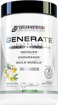 Cutler Nutrition Generate EAA and BCAA Powder: Best Branched Chain Amino Acids Supplement with Essential Amino Acids 5g BCAAs 2g EAAs for Lean Muscle Mass | Pina Colada 30 Servings