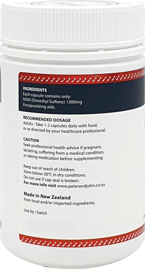 HEALTHFARM MSM Dietary Supplement 1300mg 120Capusule Supports Joint Comfort/Healthy Immune System (1 Bottle)