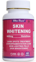 AIHIYO Skin Whitening Pill 8000mg Glutathione Supplement Dark Spots Melasma &amp Acne Scar Remover 60 Tablets